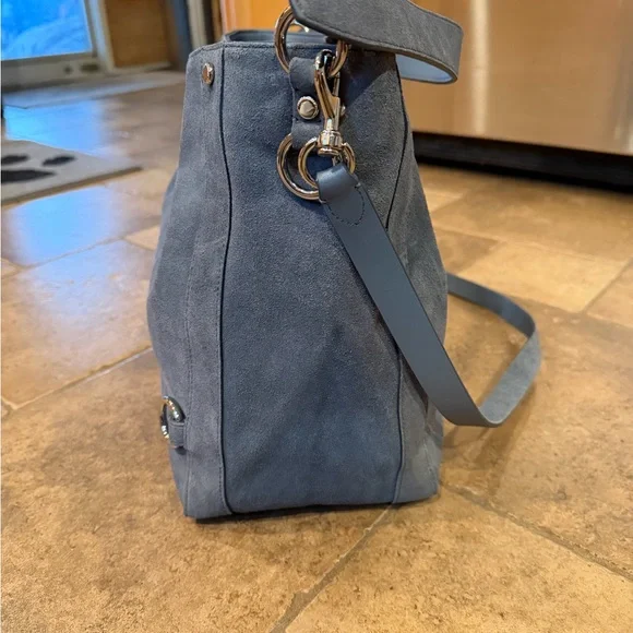 Rebecca Minkoff Blue suedeLeather hobo Bag